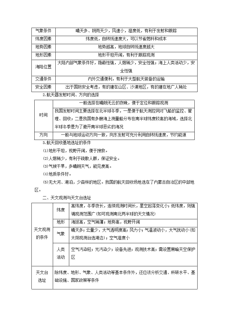 新课标2023版高考地理一轮总复习第二章宇宙中的地球第一节地球的宇宙环境与太阳对地球的影响教师用书第3页