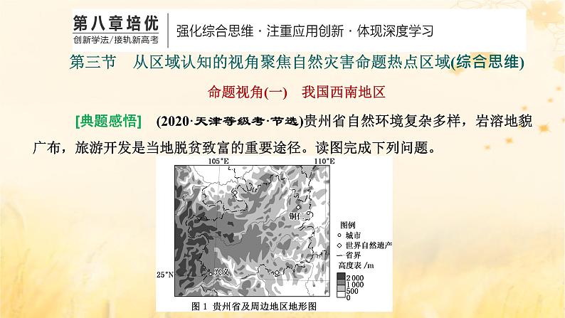 新课标2023版高考地理一轮总复习第八章自然灾害第三节从区域认知的视角聚焦自然灾害命题热点区域综合思维课件第1页