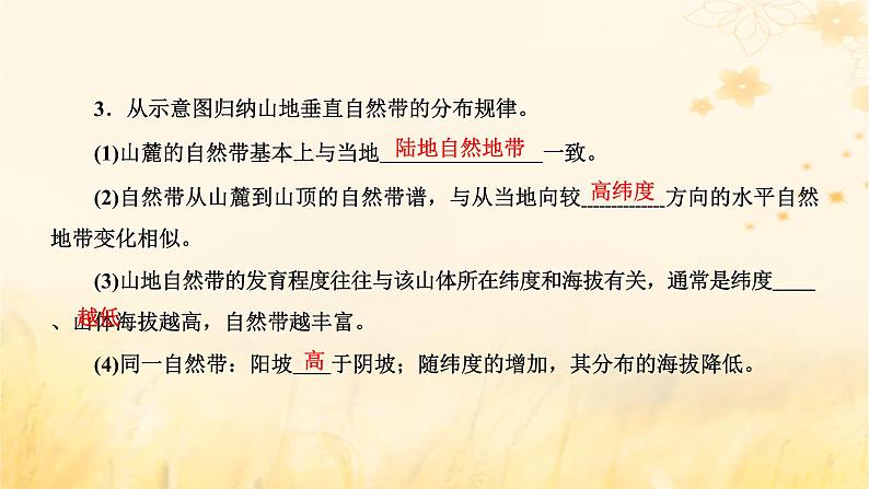 新课标2023版高考地理一轮总复习第七章植被土壤与自然环境的整体性和差异性第三节自然环境的地域差异性课件第5页