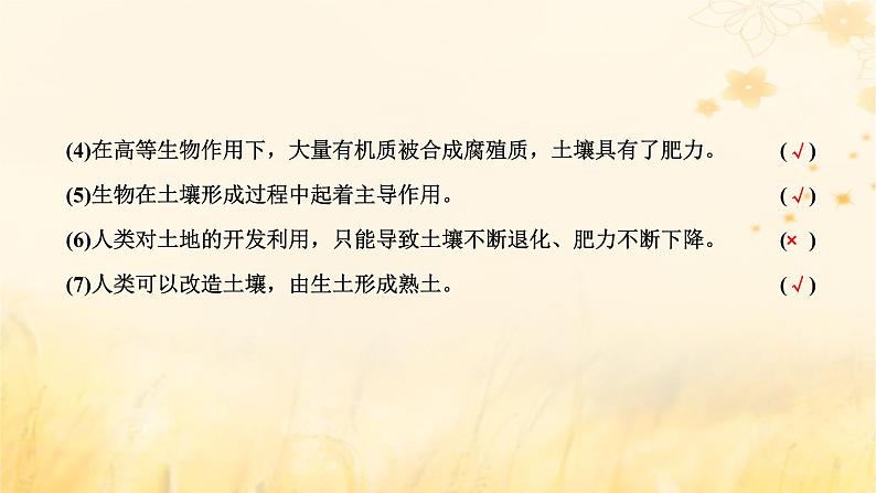 新课标2023版高考地理一轮总复习第七章植被土壤与自然环境的整体性和差异性第一节植被和土壤课件第6页