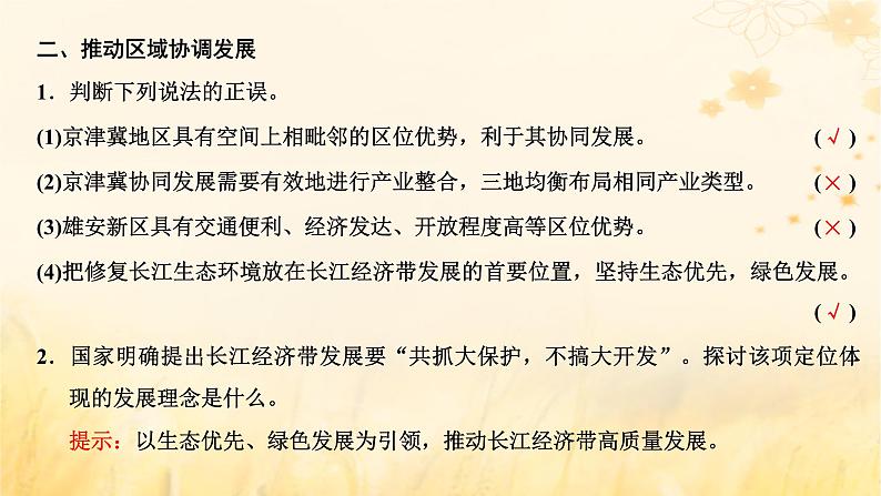 新课标2023版高考地理一轮总复习第十三章环境与发展第三节中国国家发展战略举例课件第5页