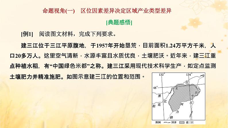 新课标2023版高考地理一轮总复习第十一章产业区位因素第四节三大产业的两个共性命题视角综合思维课件第2页