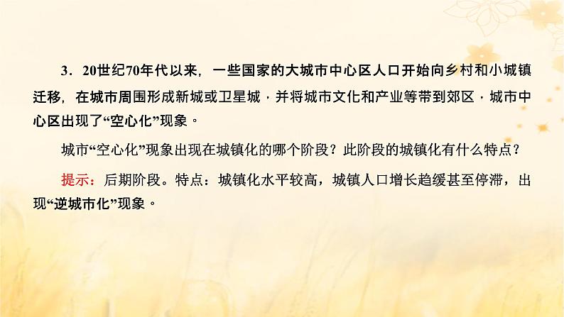 新课标2023版高考地理一轮总复习第十章乡村和城镇第二节城镇化与城市的辐射功能课件第5页