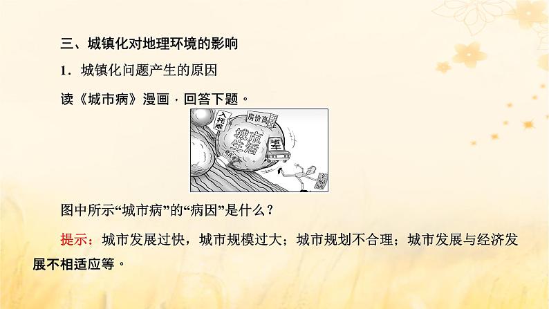 新课标2023版高考地理一轮总复习第十章乡村和城镇第二节城镇化与城市的辐射功能课件第6页