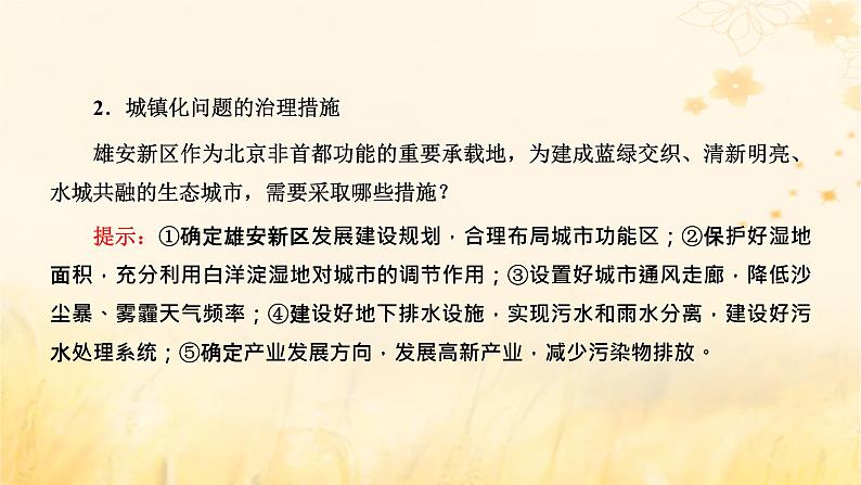 新课标2023版高考地理一轮总复习第十章乡村和城镇第二节城镇化与城市的辐射功能课件第7页