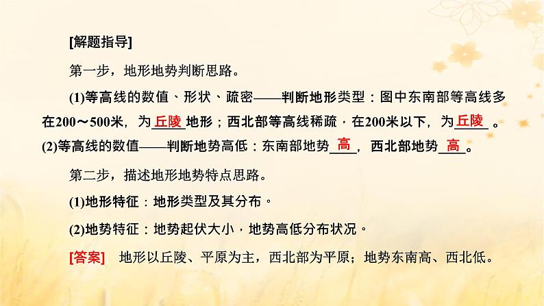 新课标2023版高考地理一轮总复习第一章地球和地图第二节等高线地形图和地形剖面图课件第8页