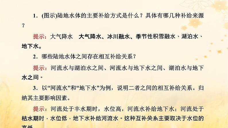 新课标2023版高考地理一轮总复习第五章地球上的水与水的运动第一节水循环和陆地水体及其相互关系课件第6页