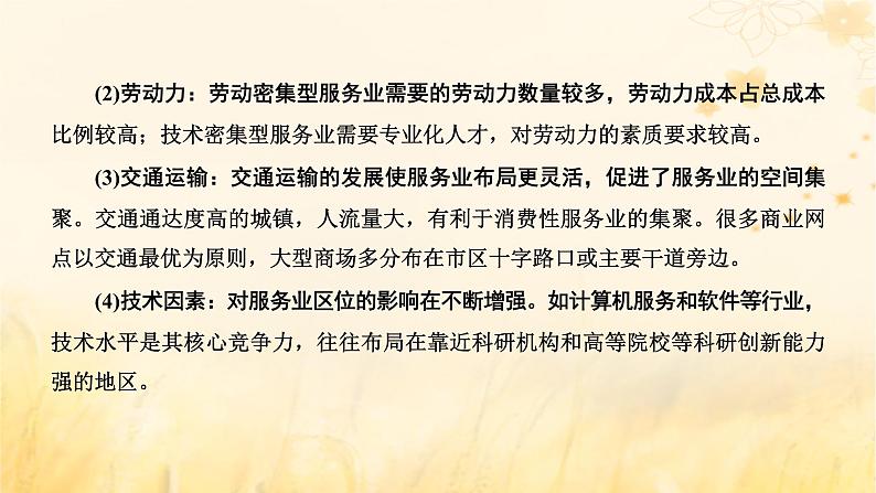 新课标2023版高考地理一轮总复习第十一章产业区位因素第三节服务业区位因素及其变化课件第5页