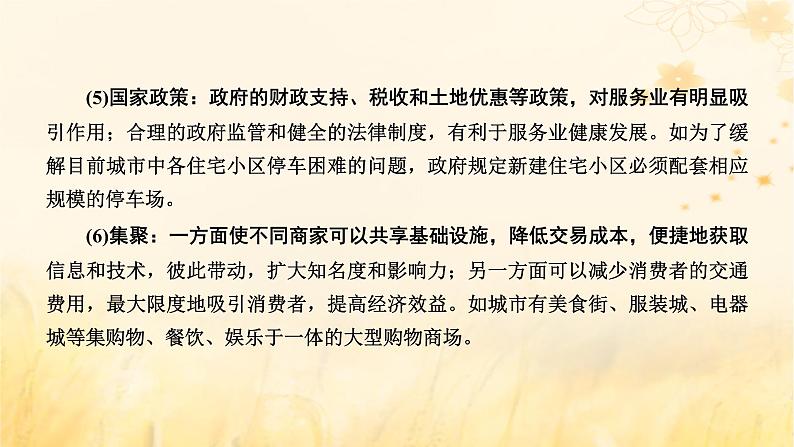 新课标2023版高考地理一轮总复习第十一章产业区位因素第三节服务业区位因素及其变化课件第6页