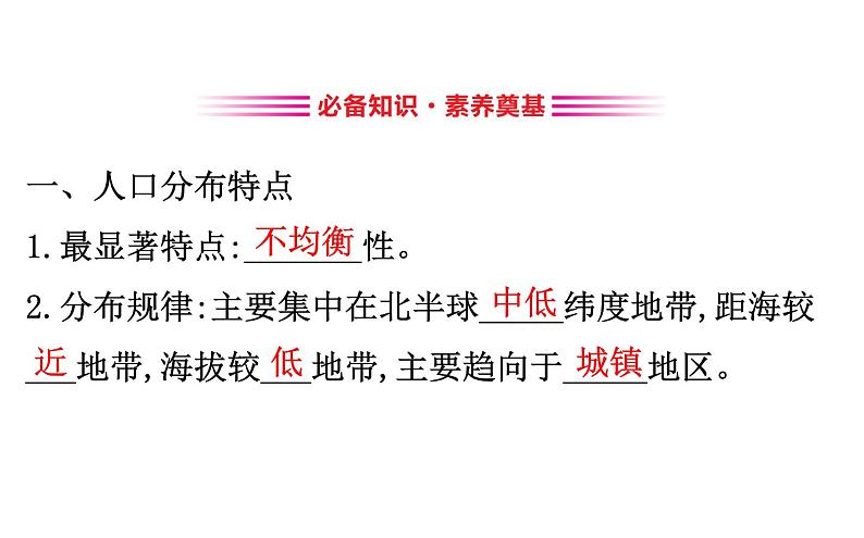 鲁教版高中地理必修第二册1.1人口分布课件03