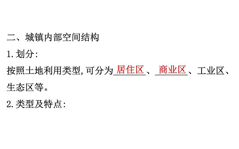 鲁教版高中地理必修第二册2.1城乡内部空间结构课件07