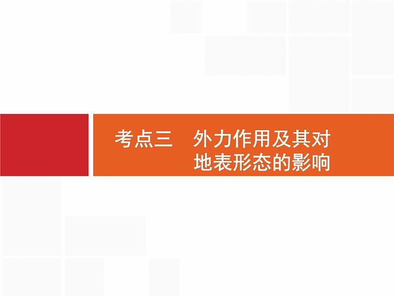 湘教版高考地理二轮复习3.1.3外力作用及其对地表形态的影响课件01