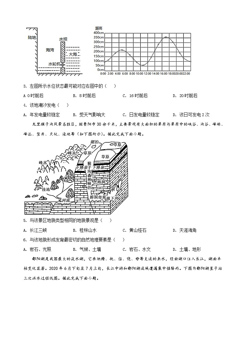 2021-2022学年山东省枣庄市高一下学期期末地理试题含答案第2页