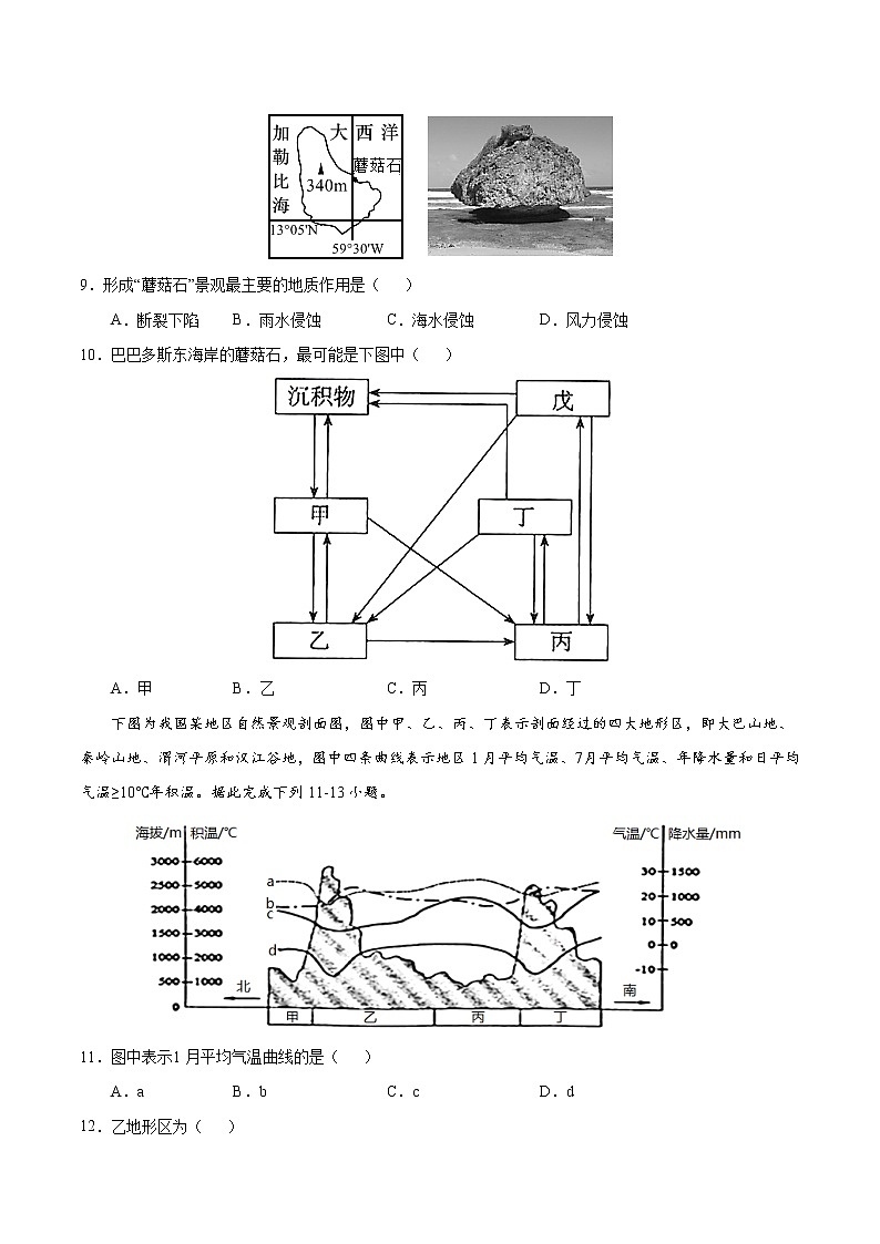 2.1塑造地表形态的力量（练习）03