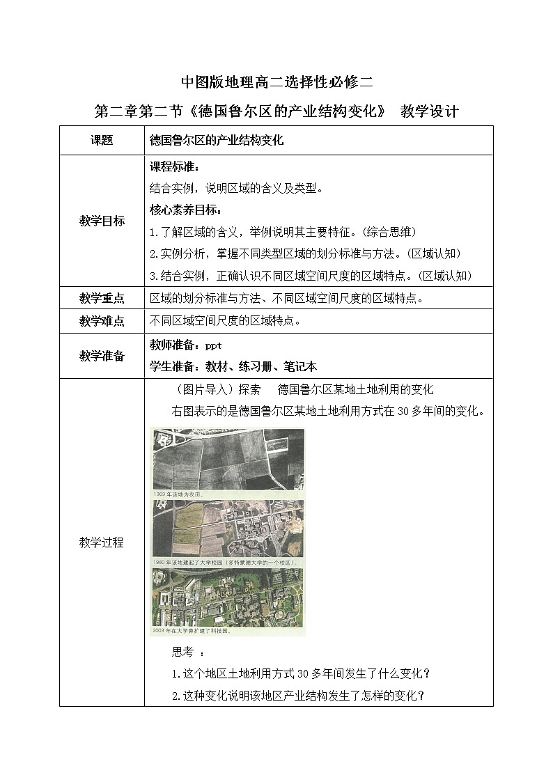 2.2  德国鲁尔区的产业结构变化  课件+教学设计01
