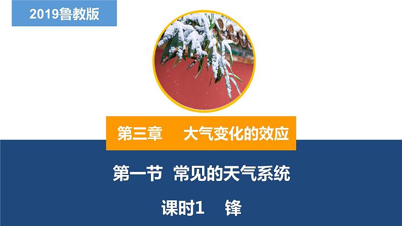 3.1常见的天气系统（第1课时）锋(精品课件）-2022-2023学年高二地理同步备课系列（鲁教版2019选择性必修1）01