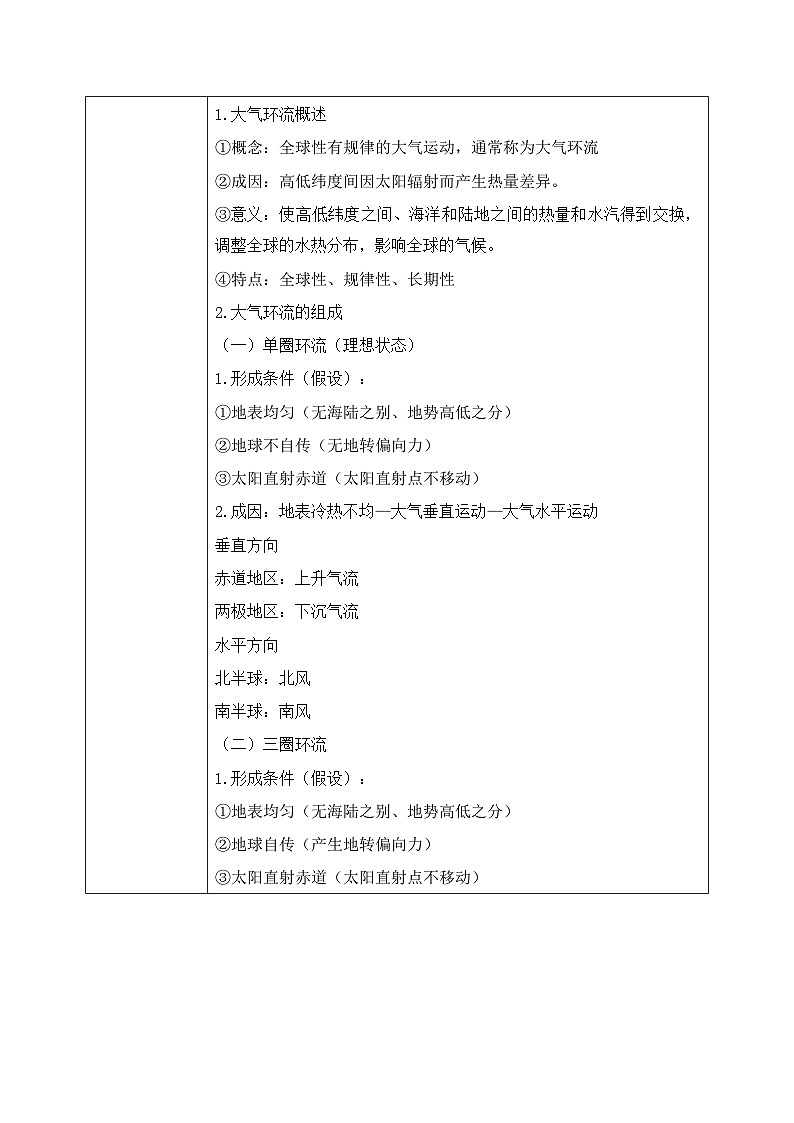 3.2 气压带和风带 教学设计第2页