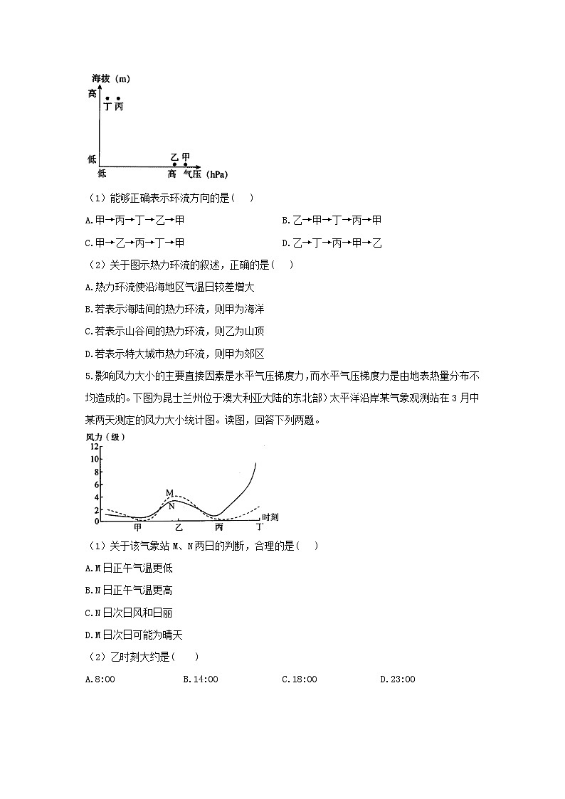 2020-2021学年高中地理人教版（2019）必修一同步课时作业：第二章 地球上的大气 第二节 大气受热过程和大气运动第3页