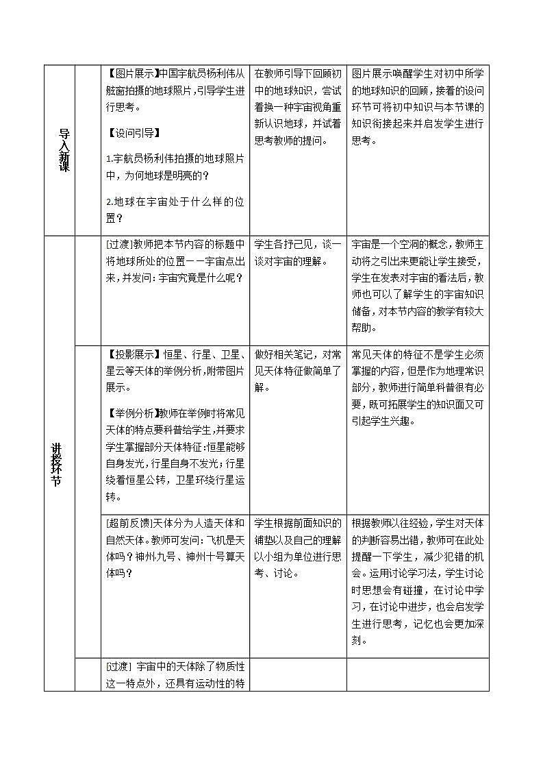 【新教材精创】1.1 地球的宇宙环境教学设计（2）-人教版高中地理必修第一册02