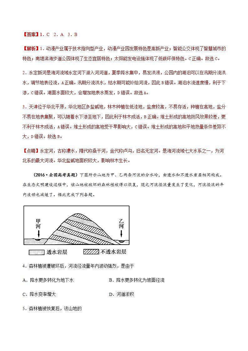第三章 地球上的水【真题训练】-2020-2021学年高一地理单元复习（新教材人教版必修第一册）第2页