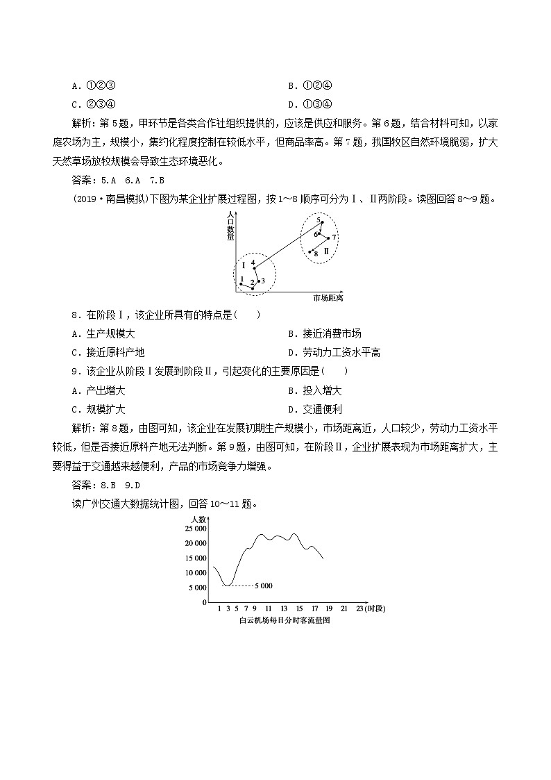 高考地理一轮复习第7章区域产业活动章末综合检测含答案第3页