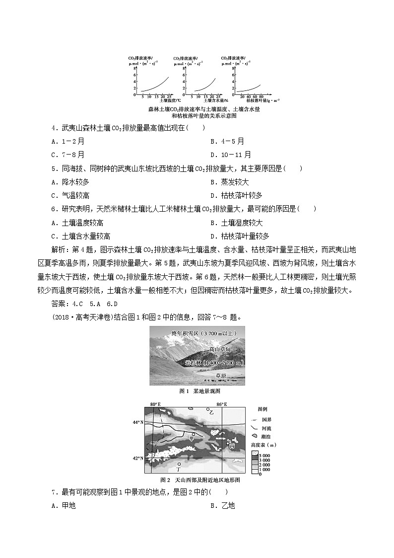 高考地理一轮复习第3章自然地理环境的整体性与差异性章末综合检测含答案第2页