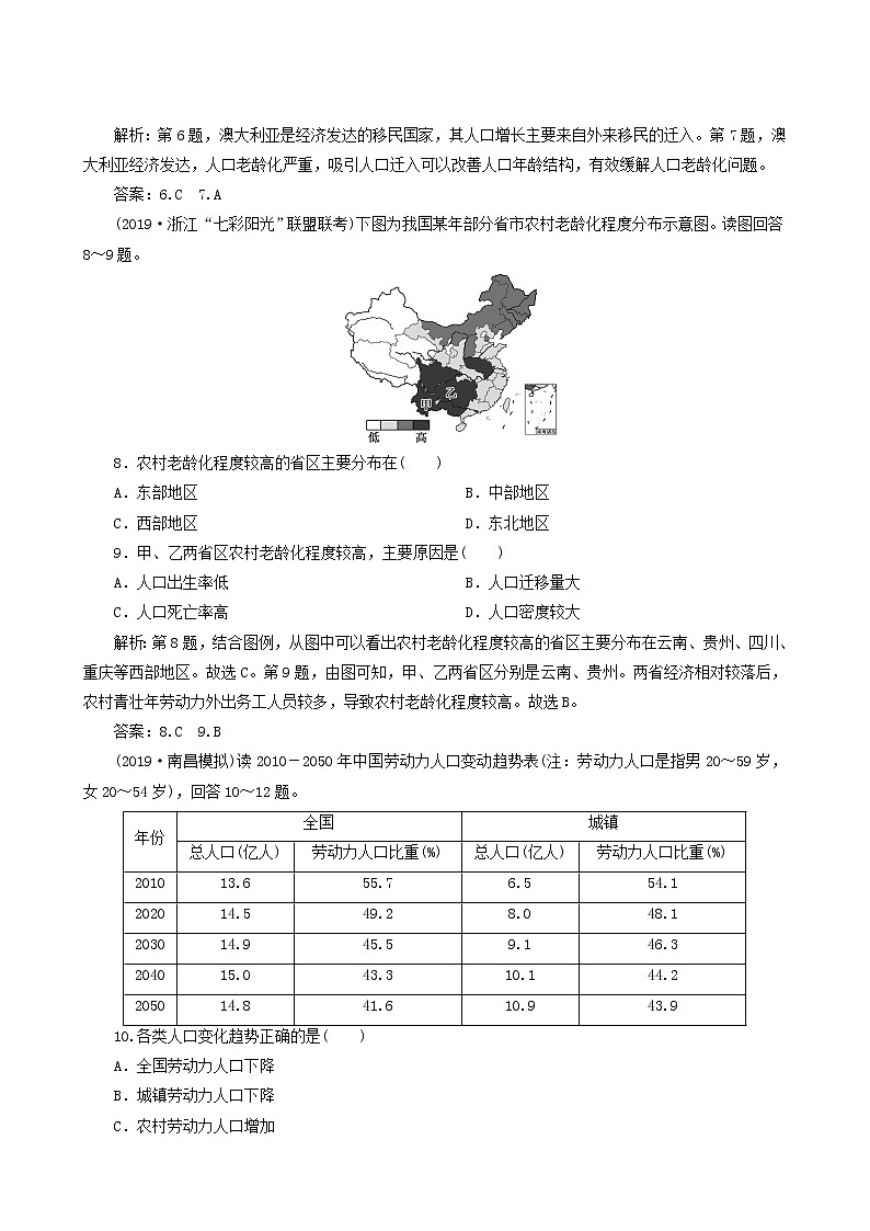 高考地理一轮复习第5章人口与环境章末综合检测含答案第3页