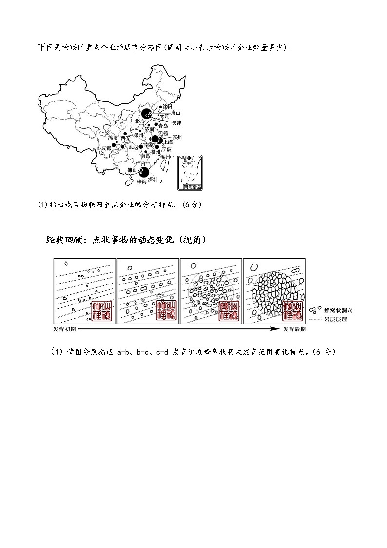 2023届高考大题  地理事物空间分布  培优学案第2页
