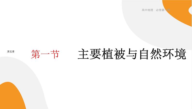 配套新教材高中地理湘教版必修第一册 5.1《主要植被与自然环境》课件PPT01