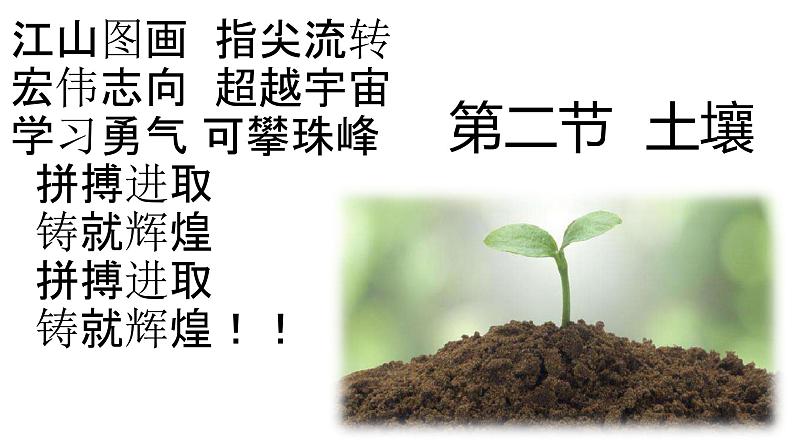 高中地理必修一 《第二节 土壤》优秀教学课件第1页