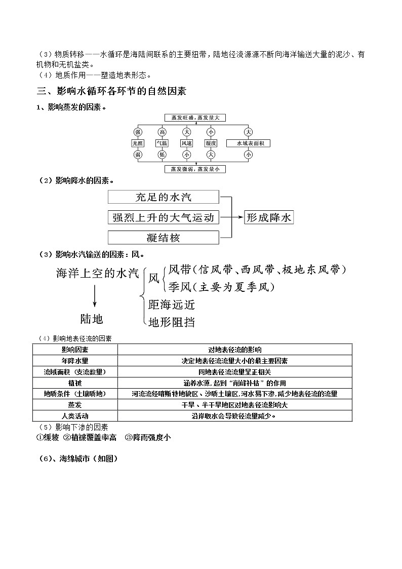 高中地理必修一 3.1 水循环20202021学年学案03