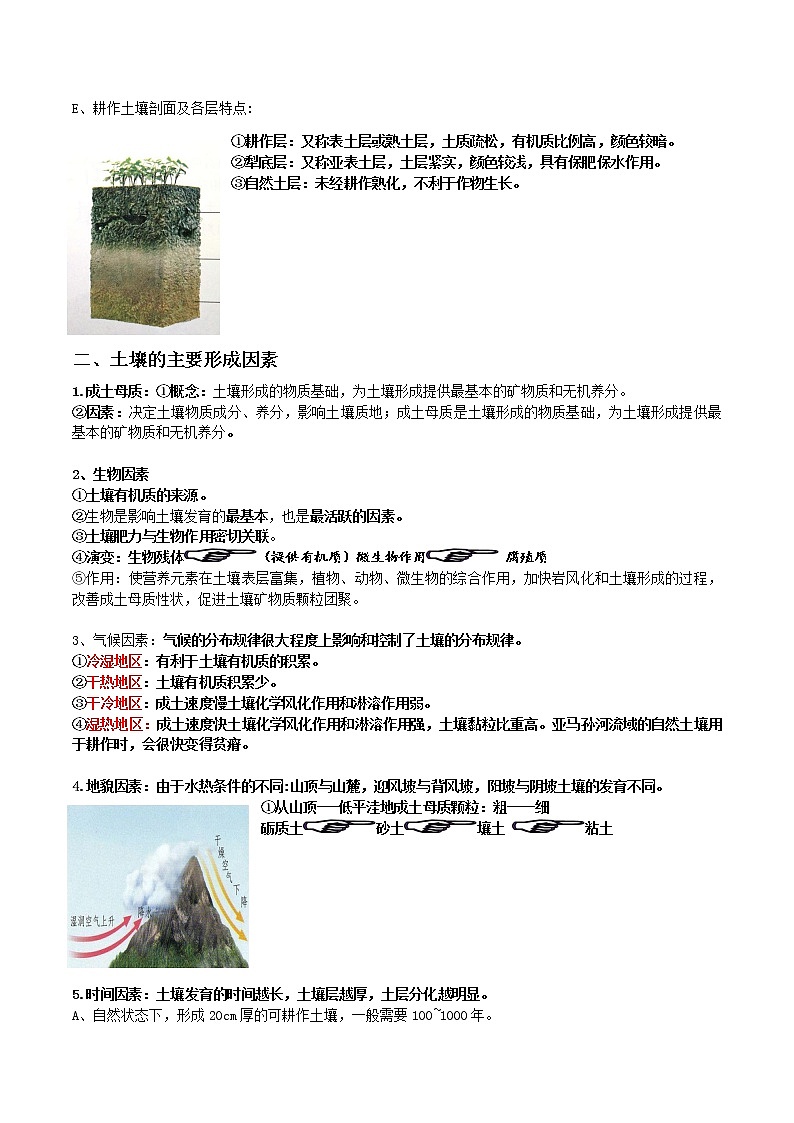 高中地理必修一 5.2 土壤20202021学年学案02