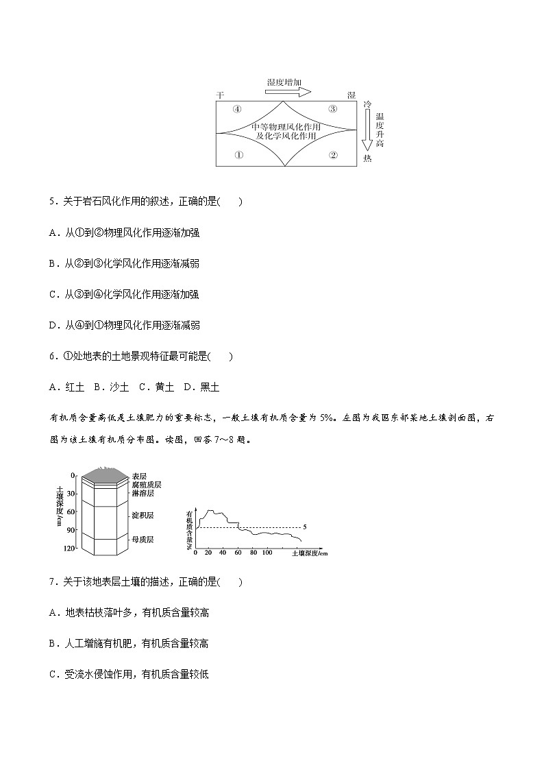 高中地理必修一 5.2 土壤同步练习（无答案）第2页