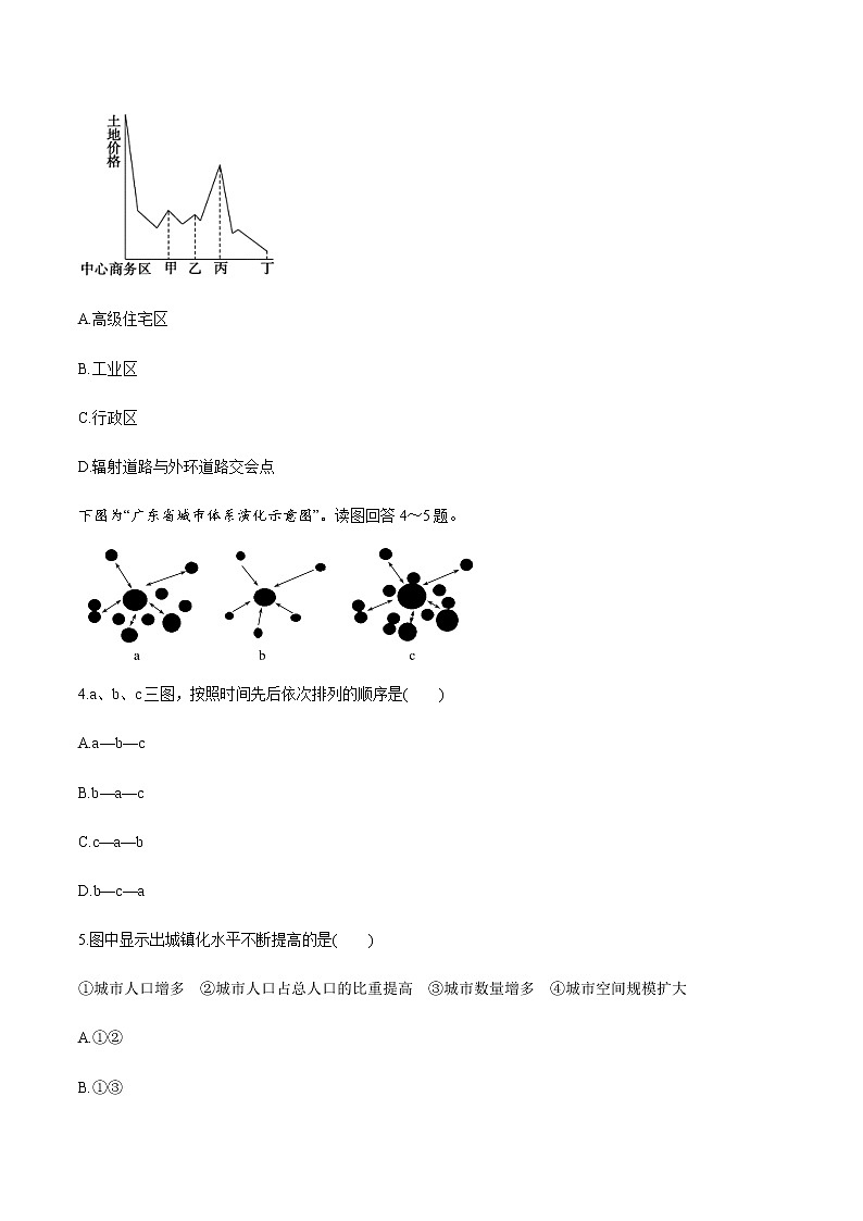 高中地理必修二 2.2 城镇化 同步练习新（无答案）02