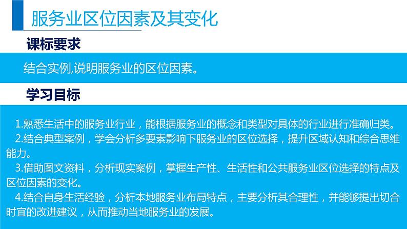 高中地理必修二 3.3服务业区位因素及其变化同步精品课件02