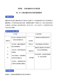 地理必修 第二册第二节 交通运输布局对区域发展的影响教案设计