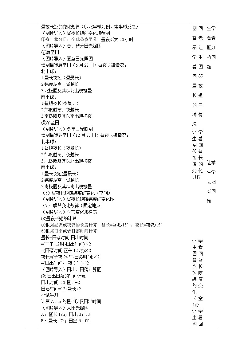 高中地理选择性必修一 1.2 地球运动的地理意义（第2课时） 教学设计第2页