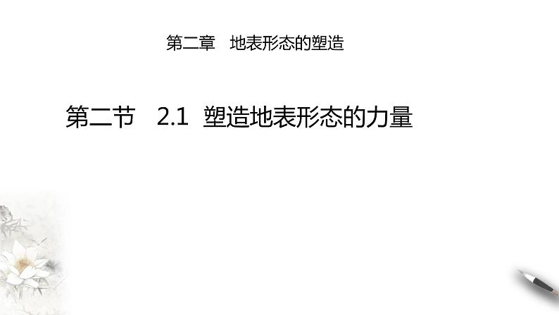 高中地理选择性必修一 2.1塑造地表形态的力量课件第1页