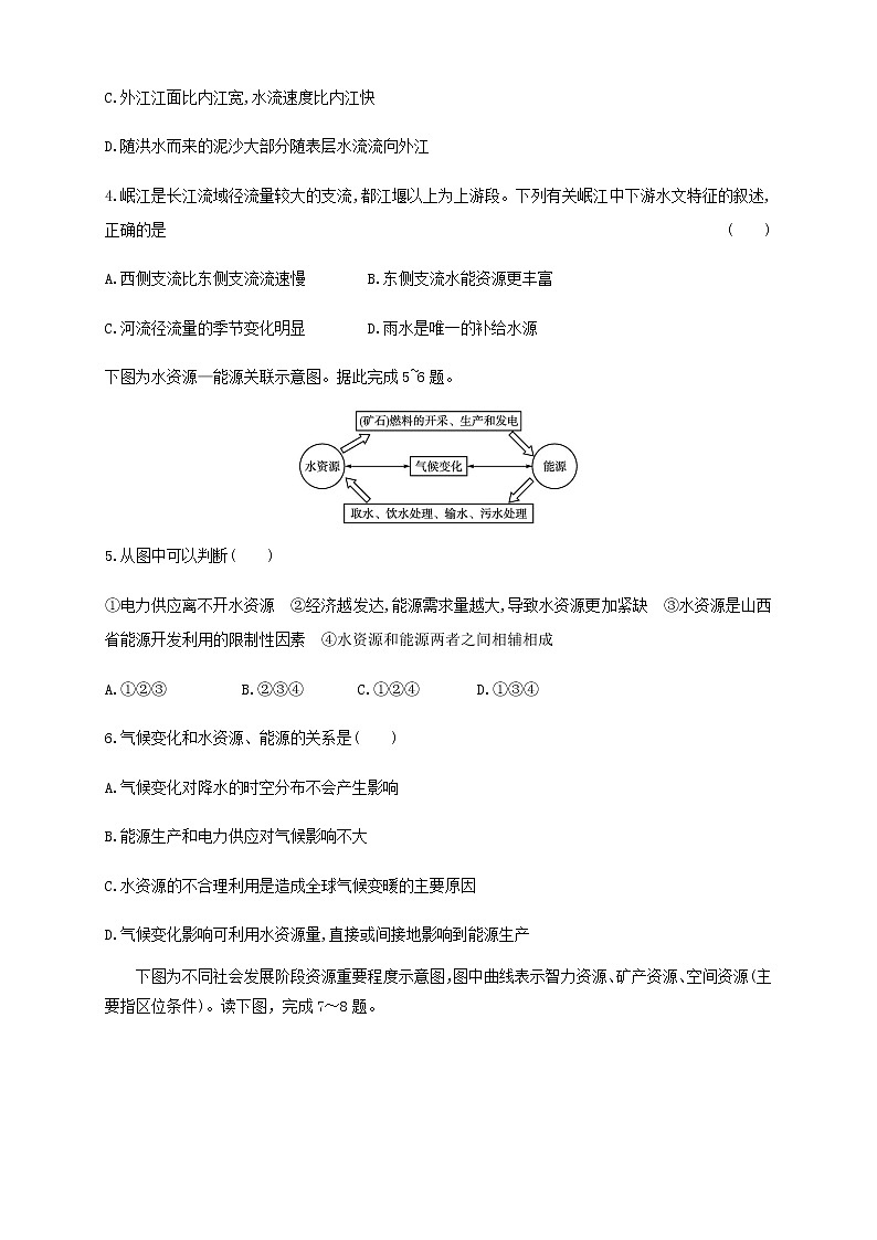 高中地理选择性必修二 2.1区域发展的自然环境基础 同步训练 (无答案)第2页