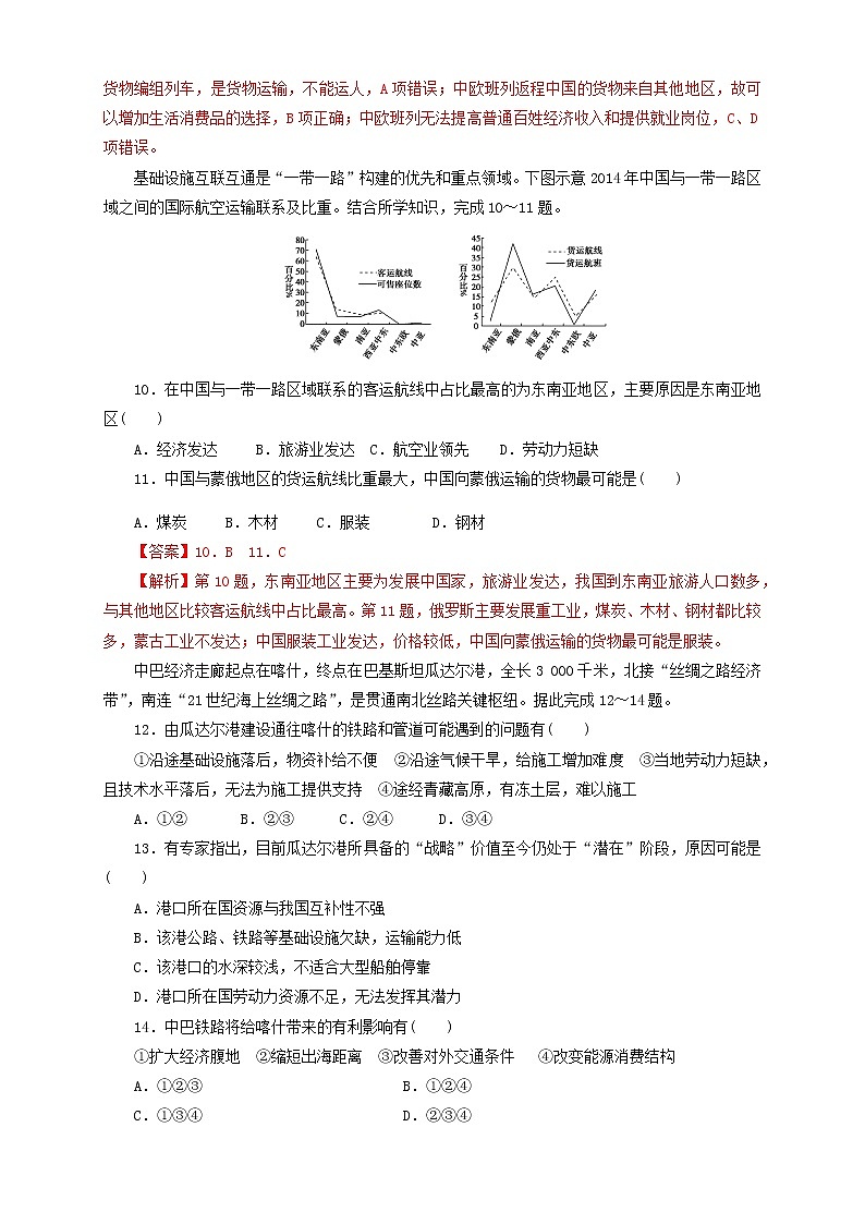 高中地理选择性必修二 4.4国际合作同步训练 (含答案)03