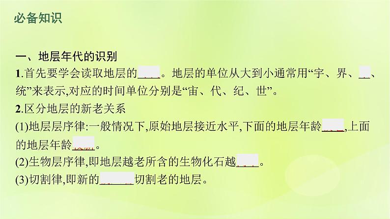 2022—2023学年新教材高中地理鲁教版选择性必修1第二单元地形变化的原因单元活动学用地质简图（课件+课后习题）06