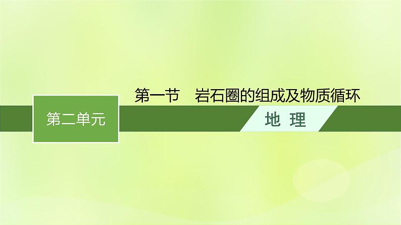 2022—2023学年新教材高中地理鲁教版选择性必修1第二单元地形变化的原因第一节岩石圈的组成及物质循环（课件+课后习题）01