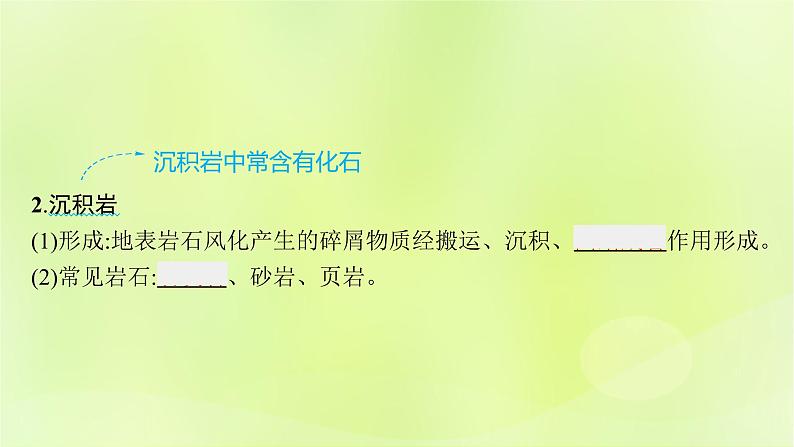 2022—2023学年新教材高中地理鲁教版选择性必修1第二单元地形变化的原因第一节岩石圈的组成及物质循环（课件+课后习题）06