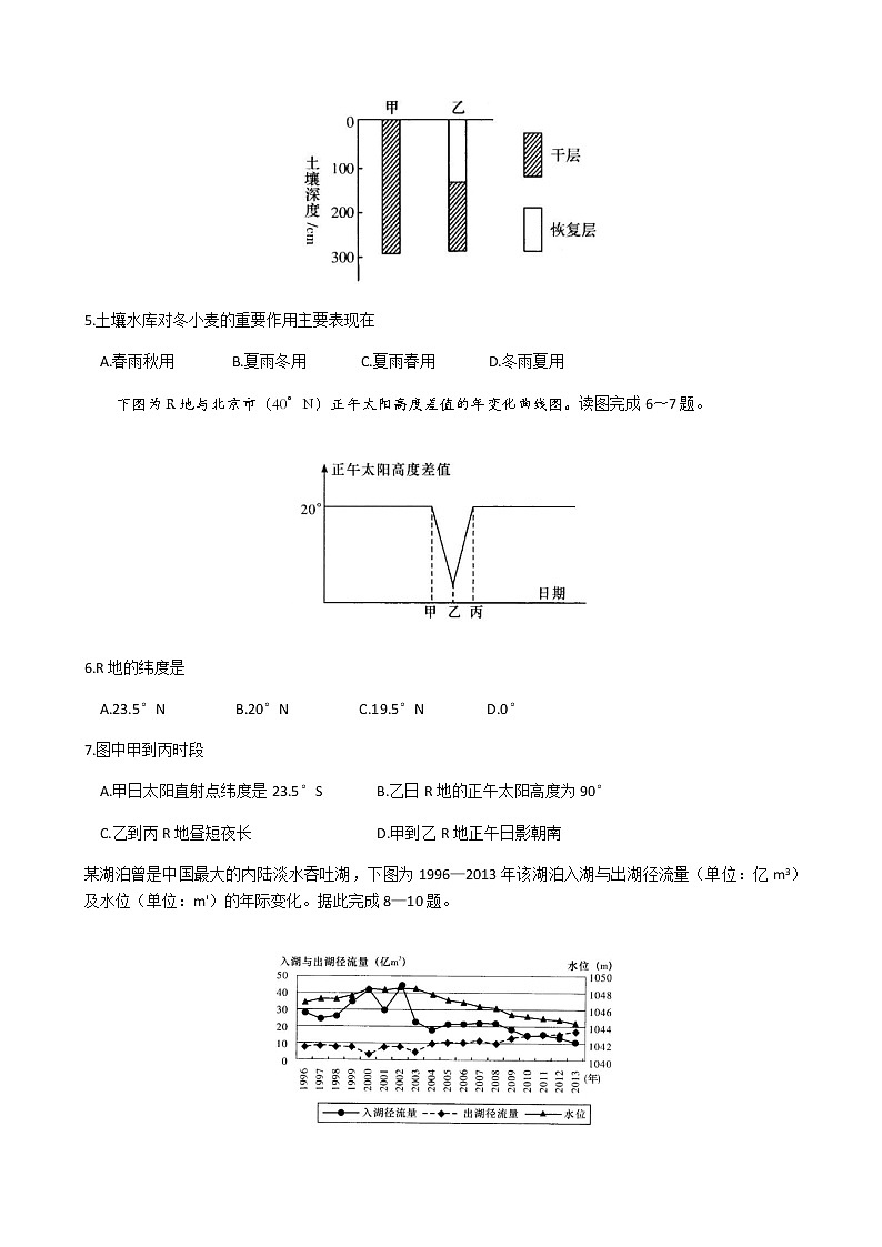 2022届湖南省长沙市长郡中学高三上学期第5次月考地理试题含解析第2页