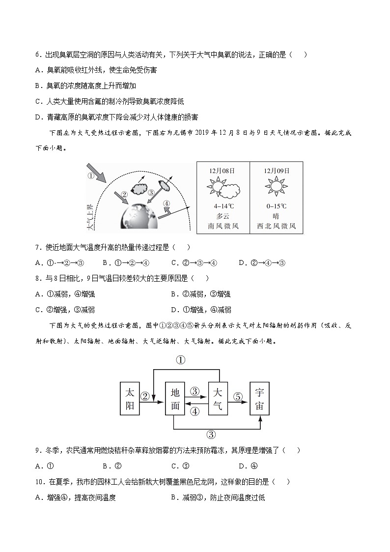 第2章  地球上的大气（提升卷）-2024-2025学年高一地理上学期同步课堂单元双测卷（人教版2019必修第一册）02
