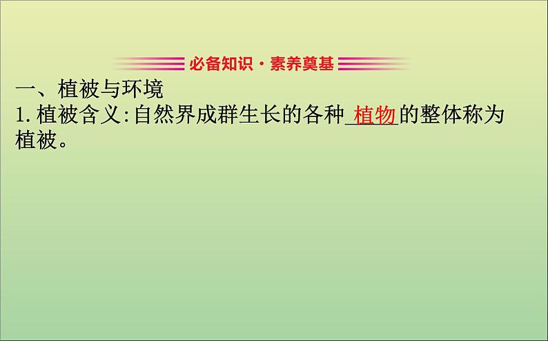 高中地理必修一 《第五章 植被与土壤 综合与测试》多媒体精品课件第3页