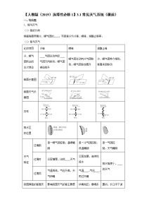 地理第一节 常见天气系统精品课后测评