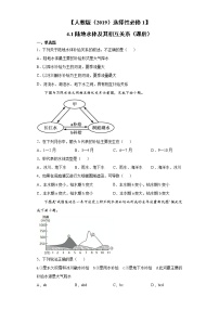 人教版 (2019)选择性必修1 自然地理基础第一节 陆地水体及其相互关系优秀随堂练习题