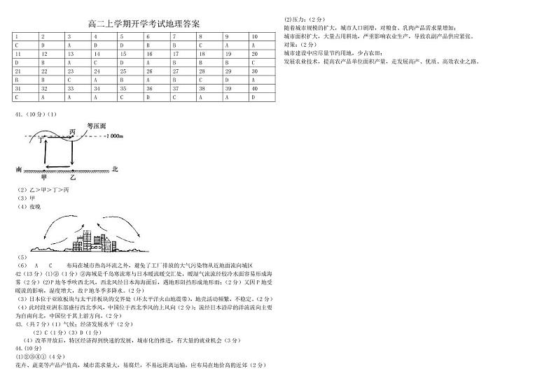 黑龙江省哈尔滨师范大学附属中学2022-2023学年高二上学期开学考试 地理试题及答案01