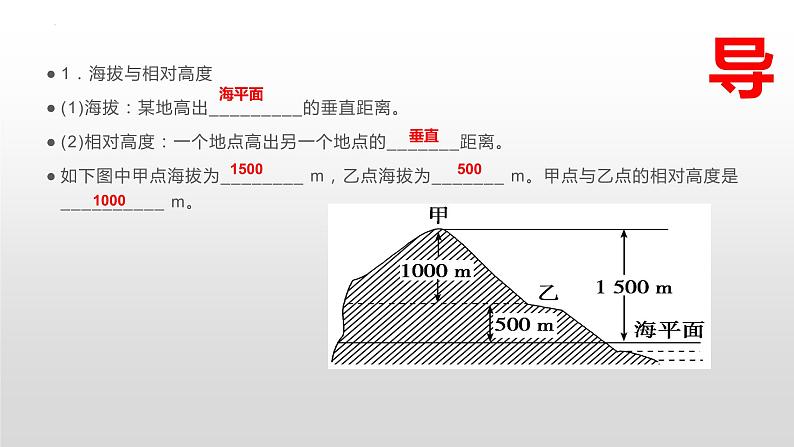 2022届高考地理一轮复习 课件 1-2-02等高线地形图特征及判读第2页